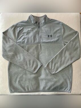 Under Armour Men's Grey Quarter-Zip Performance Pullover size XXL EUC